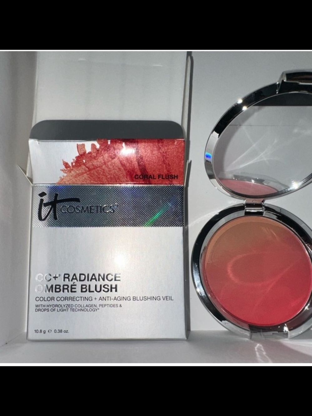 IT Cosmetics CC+ Radiance Ombré Blush in Coral Flush NIB
